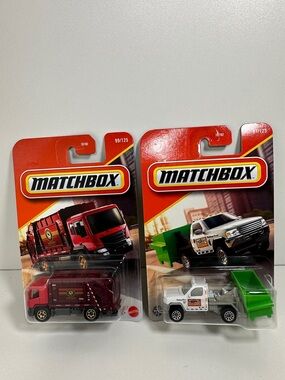Matchbox Garbage Truck Bundle Garbage King & MBX Garbage Scout 1:64